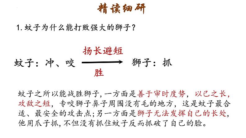 统编版（2024）七年级语文上册24寓言四则-蚊子和狮子课件06