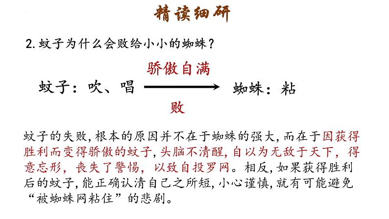 统编版（2024）七年级语文上册24寓言四则-蚊子和狮子课件07