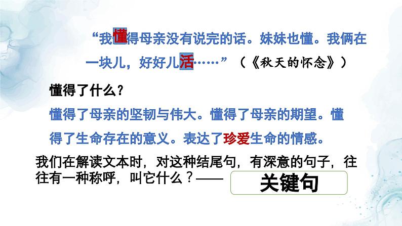 中考文学类文本体会作者情感专题复习教学课件第7页