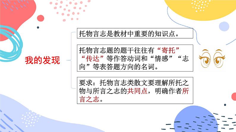 中考文学类文本托物言志专题复习教学课件第3页