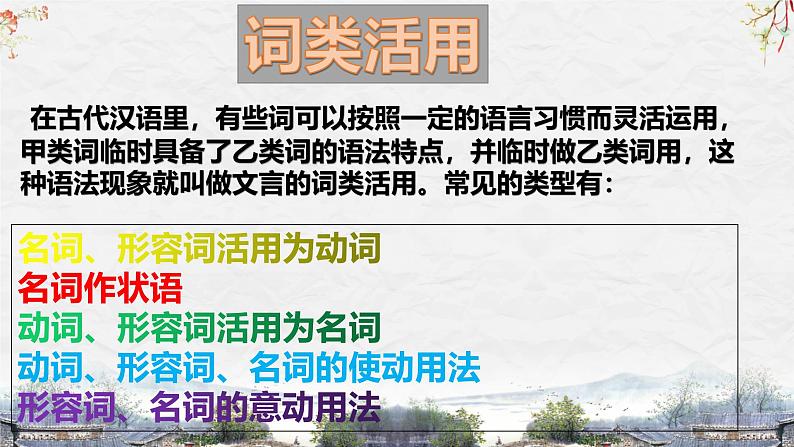 25届中考语文文言文阅读技巧阅读考点8—词类活用（课件）第2页