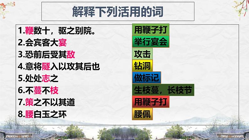 25届中考语文文言文阅读技巧阅读考点8—词类活用（课件）第4页