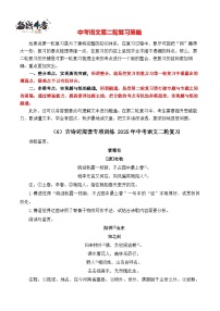 古诗词阅读专项训练06- 2025年中考语文二轮复习之古诗词阅读专项训练（含解析）