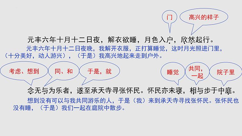 统编版（2024）八年级语文上册11短文二篇-记承天寺夜游课件（同课异构三）第7页