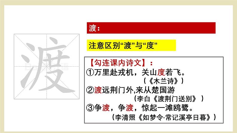 九年级上册古诗文默写易错字突破（精讲课件）-2025年中考语文古诗文默写高频易错字讲义与配套练习（全国通用）第8页