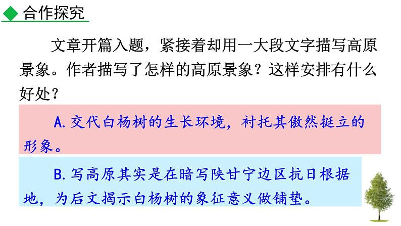 统编版（2024）八年级语文上册15白杨礼赞第二课时课件第8页
