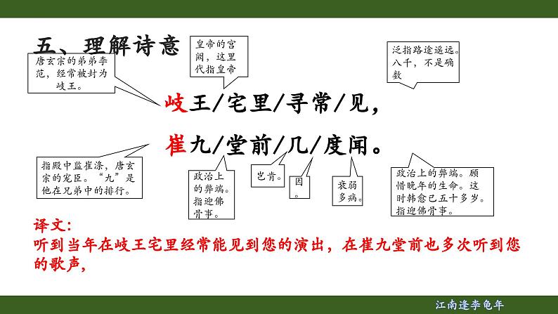 第三单元课外古诗词诵读《江南逢李龟年》课件- 2024—2025学年统编版语文七年级上册第8页