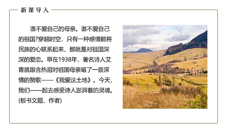 统编版（2024）九年级语文上册3我爱这土地课件（同课异构四）第4页