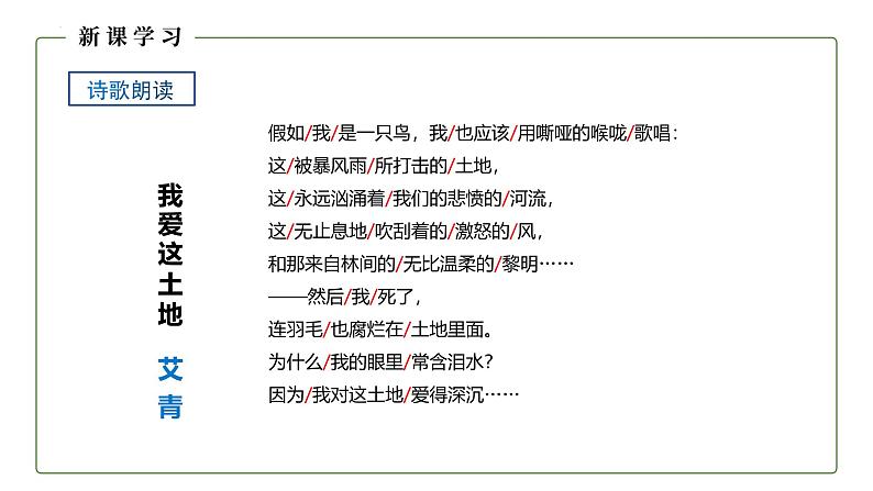 统编版（2024）九年级语文上册3我爱这土地课件（同课异构四）第7页