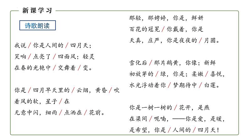 统编版（2024）九年级语文上册5你是人间的四月天课件（同课异构二）第7页