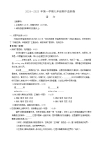 甘肃省定西市岷县2024-2025学年九年级上学期期中考试语文试卷