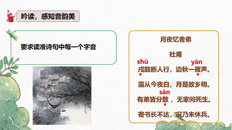 统编版（2024）九年级语文上册第三单元课外古诗词诵读（一）-月夜忆舍弟课件第4页