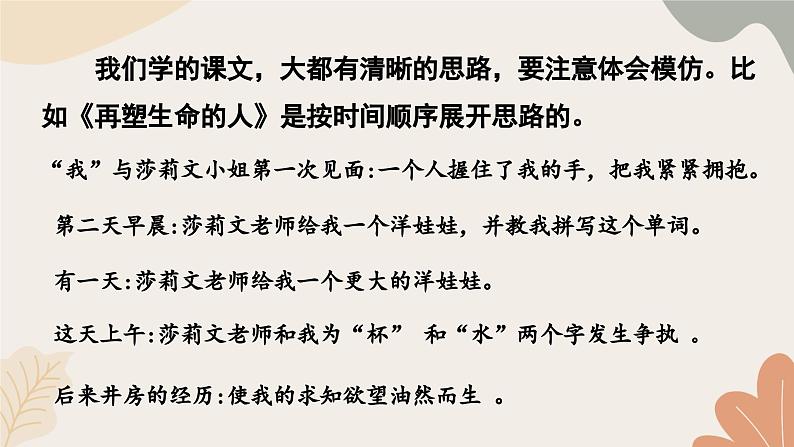 统编2024版七年级上册语文 第四单元  写作  思路要清晰课件第3页