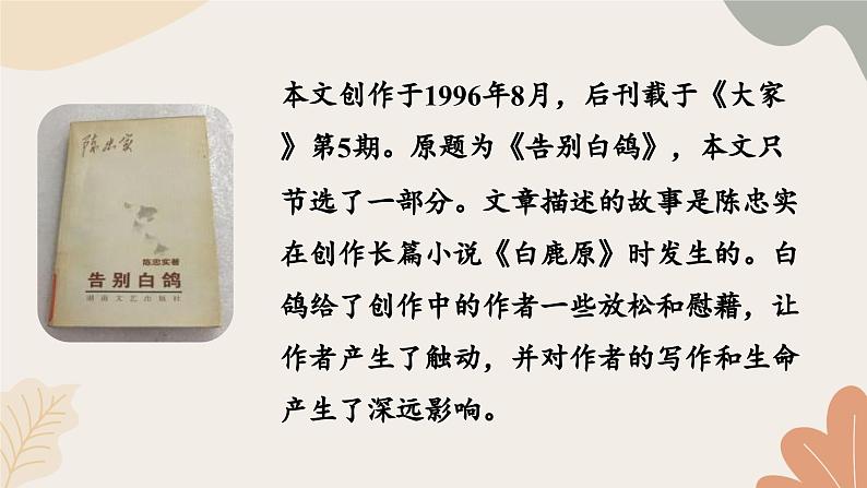 统编2024版七年级上册语文 18《我的白鸽》课件第7页