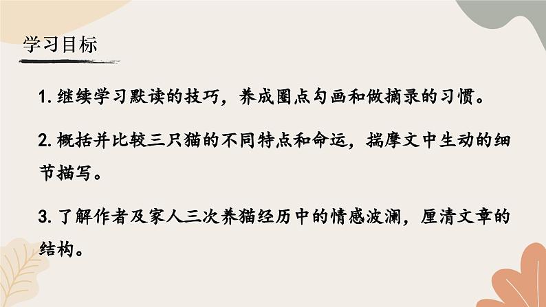 统编2024版七年级上册语文 17《猫》课件第4页