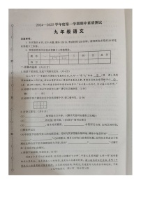 河南省驻马店市西平县2024-2025学年九年级上学期11月期中考试语文试题