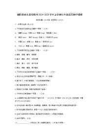 湖南省岳阳市湘阴县岭北五校联考2024-2025学年七年级上学期11月期中语文试题