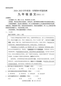 山东省济南市槐荫区2024-2025学年九年级上学期11月期中语文试题