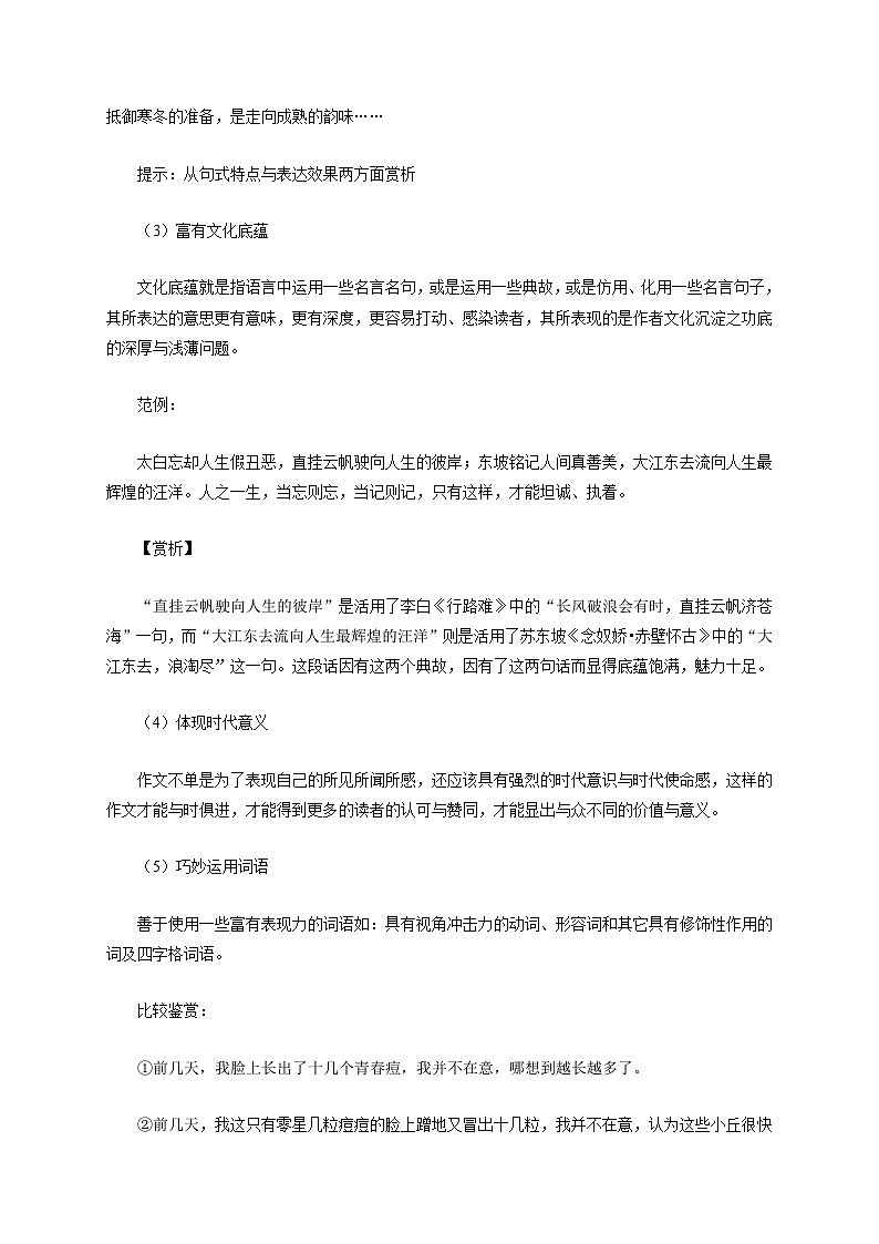 专题23 如何锤炼语言（教案）-2024-2025学年中考语文作文指导第2页