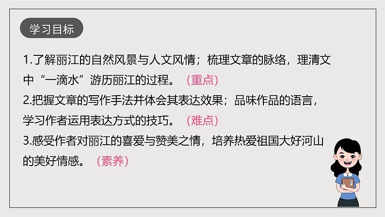 人教部编版语文八年级下册20《一滴水经过丽江》课件+教案+导学案+分层练习+素材03
