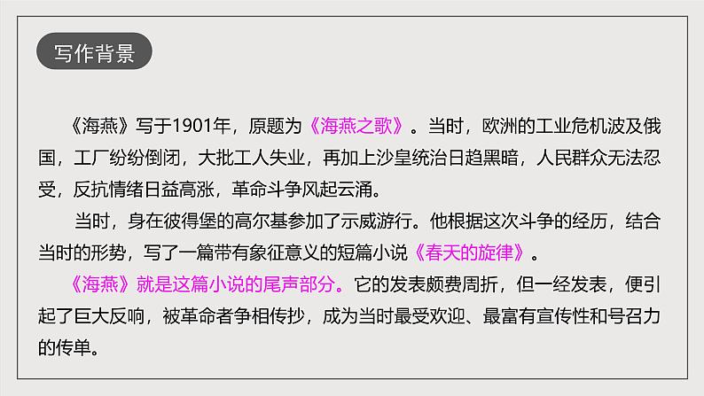 人教部编版语文九年级下册4《海燕》课件+导学案+素材05