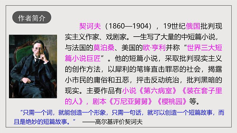 人教部编版语文九年级下册第6课《变色龙》课件第6页