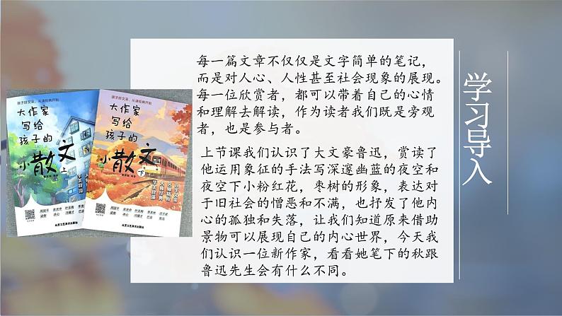 专题02 《我愿秋常驻人间》庐隐（标题的含义、引用的作用、结尾段的作用）课件-小初语文阅读写作能力提升系列课程第3页