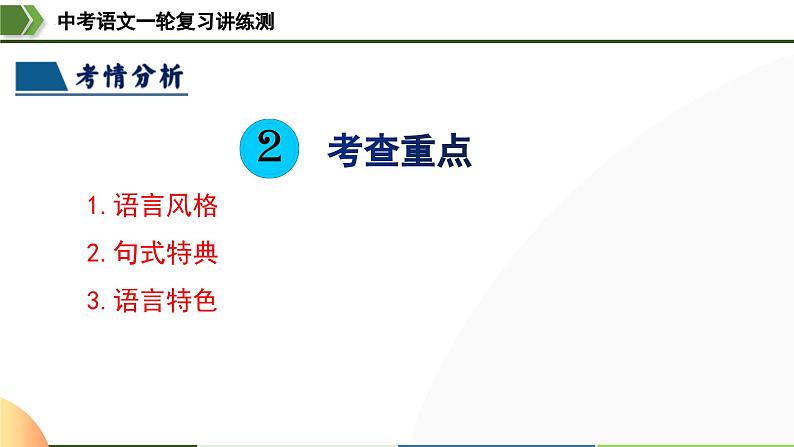 中考语文一轮复习讲练测课件 第28讲 赏析语言特点（含解析）07