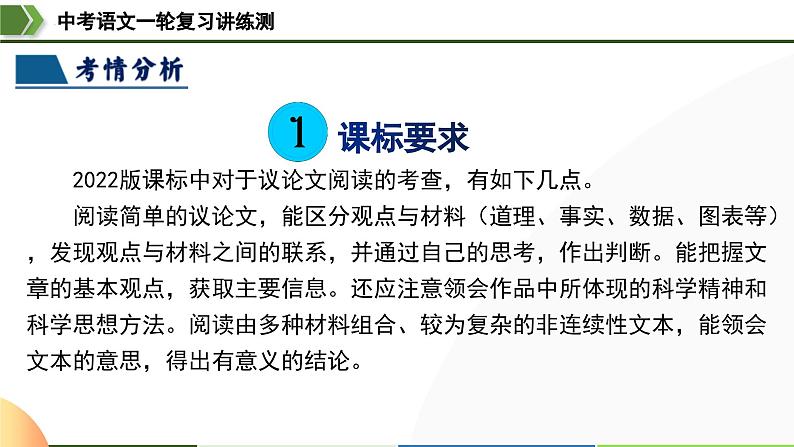 中考语文一轮复习讲练测课件 第29讲 论点与论据第4页