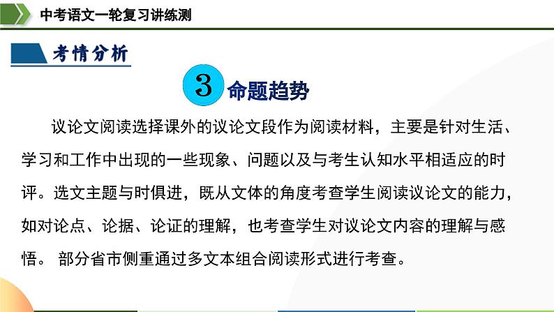 中考语文一轮复习讲练测课件 第31讲 论证结构与论证思路（含解析）第8页