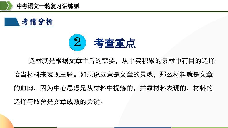中考语文一轮复习讲练测课件 第42讲 选材与加工（含解析）第6页