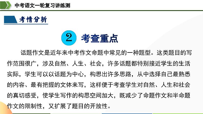 中考语文一轮复习讲练测课件 第44讲 话题作文（含解析）第6页
