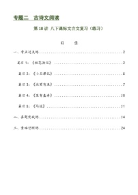 第18讲 八下课标文言文复习（练习）-中考语文一轮复习讲练测（全国通用）（2份，原卷版+解析版）
