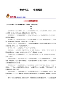 中考语文一轮复习考点过关练习考点13    小说阅读（好题冲关·真题演练）（2份，原卷版+解析版）