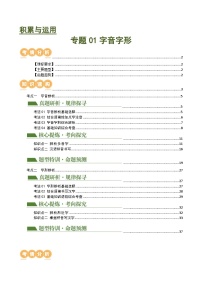 中考语文二轮复习讲与练专题01 字音字形（2份，原卷版+解析版）