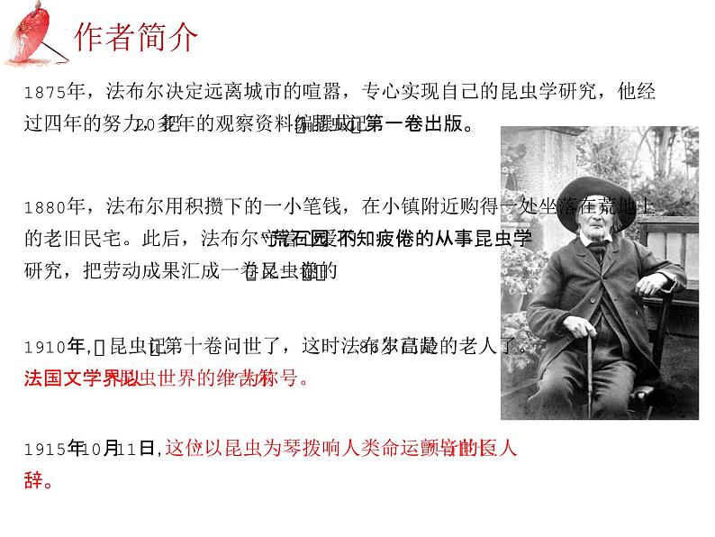 2025年中考语文二轮复习高频考点精讲课件第3讲 名著导读之《昆虫记》昆虫的世界第8页