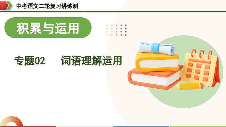 中考语文二轮复习讲练测课件专题02 词语理解运用（含解析）第1页