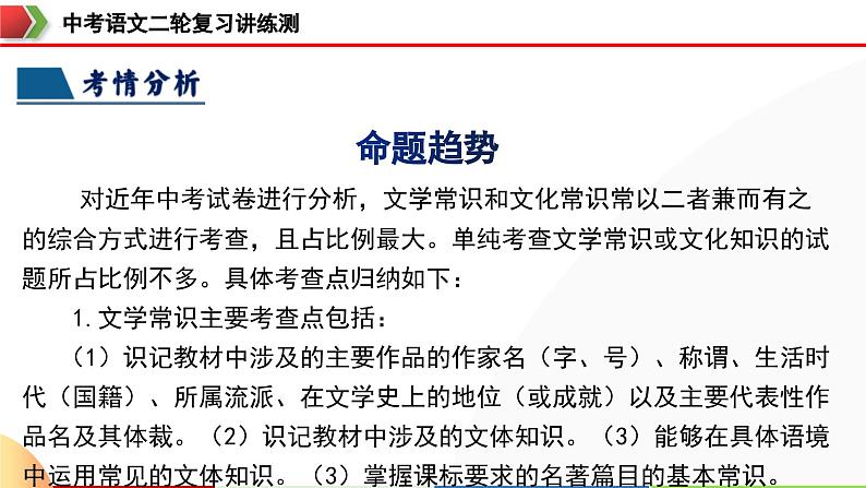 中考语文二轮复习讲练测课件专题05 文学、名著常识（含解析）第6页