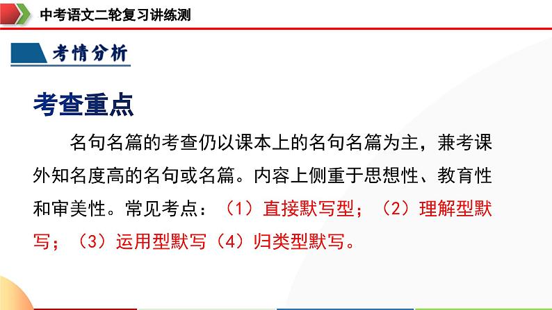 中考语文二轮复习讲练测课件专题07 名篇名句默写（含解析）第6页