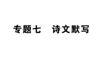 初中语文新人教部编版七年级上册期末专题复习七《 诗文默写》作业课件（2024秋）