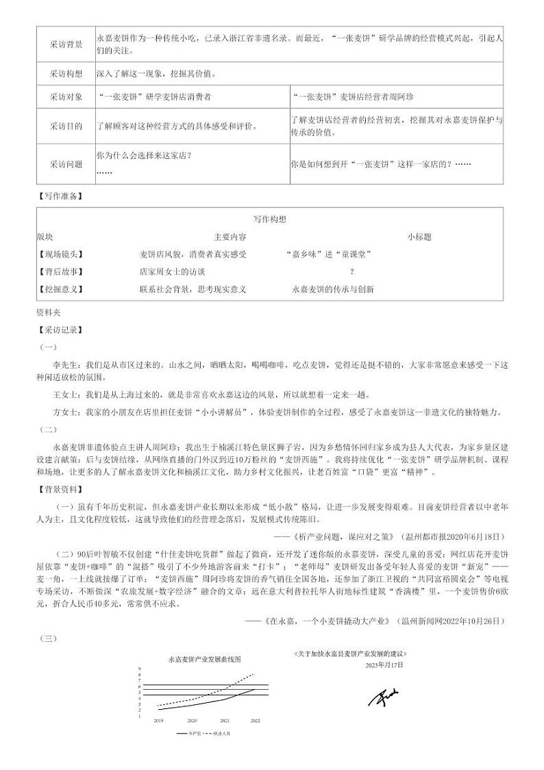 2024～2025学年浙江省杭州市文澜中学初三(上)月考语文试卷(第一次)[原题+解析]第2页