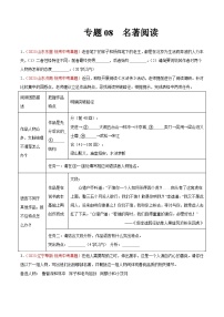 2025年中考语文真题分项汇编专题08  名著阅读（第03期）（2份，原卷版+解析版）