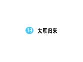 初中語文新人教部編版七年級(jí)上冊(cè)第19課《大雁歸來》作業(yè)課件（2024秋）