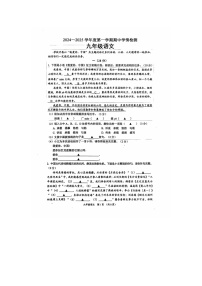 江苏省宿迁市沭阳县2024-2025学年九年级上学期11月期中语文试题