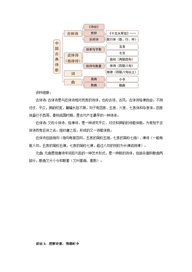 初中语文人教部编版七年级上册  世事多变，风景永恒——《古代诗歌四首》联读 学习任务单03
