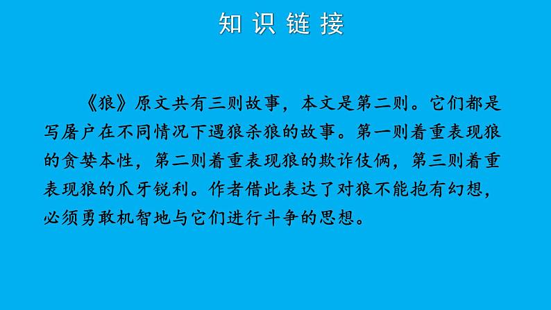 初中语文新人教部编版七年级上册第20课《狼》考点精讲课件（2024秋）04