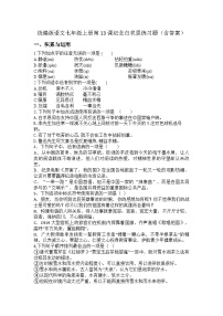 人教部编版（2024）七年级上册（2024）13 纪念白求恩/毛泽东同步练习题