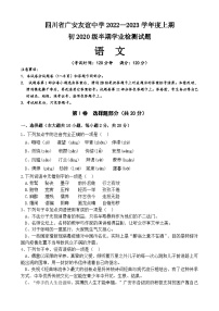 四川省广安友谊中学2022-2023学年九年级上学期期中检测语文试题