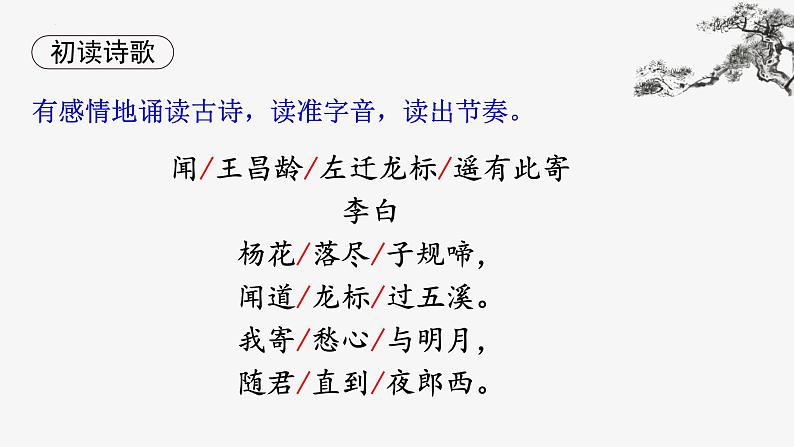 （部编版2024）七年级语文上册4.3《闻王昌龄左迁龙标遥有此寄》 课件第8页