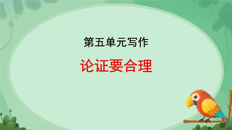 初中语文人教部编版九年级上册 写作 论证要合理 课件01